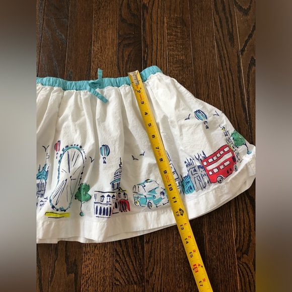 Mini Boden Girls 7-8Y London Themed A-Line Ruffled Mini Skirt w/Adjustable Waist - Picture 11 of 15